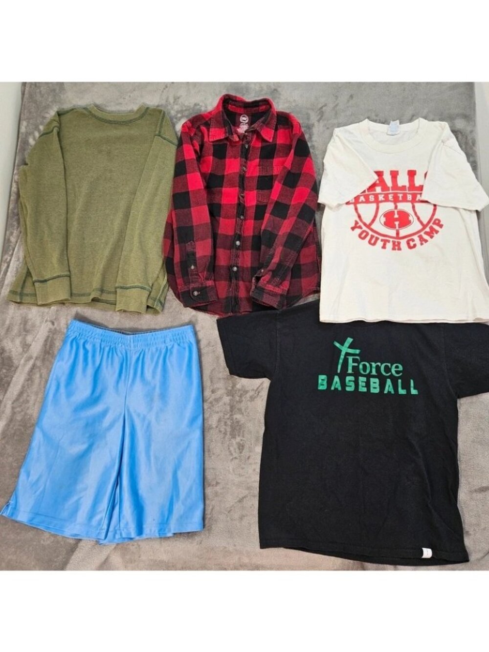 Boys clothing lot youth size large shirts shorts school play mixed brands